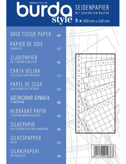 Grid tissue paper - Burda