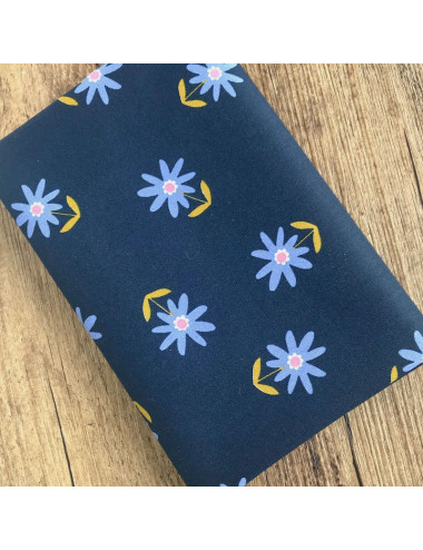 Coated cotton Flowers - Navy