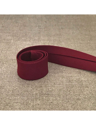 Poplin bias tape - Bordeaux