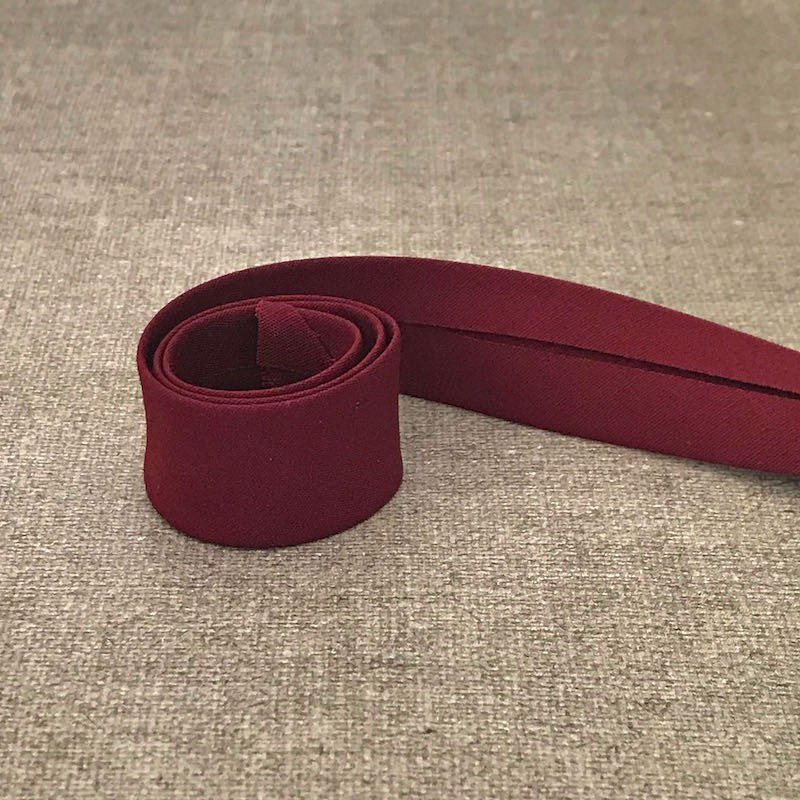 Poplin bias tape - Bordeaux