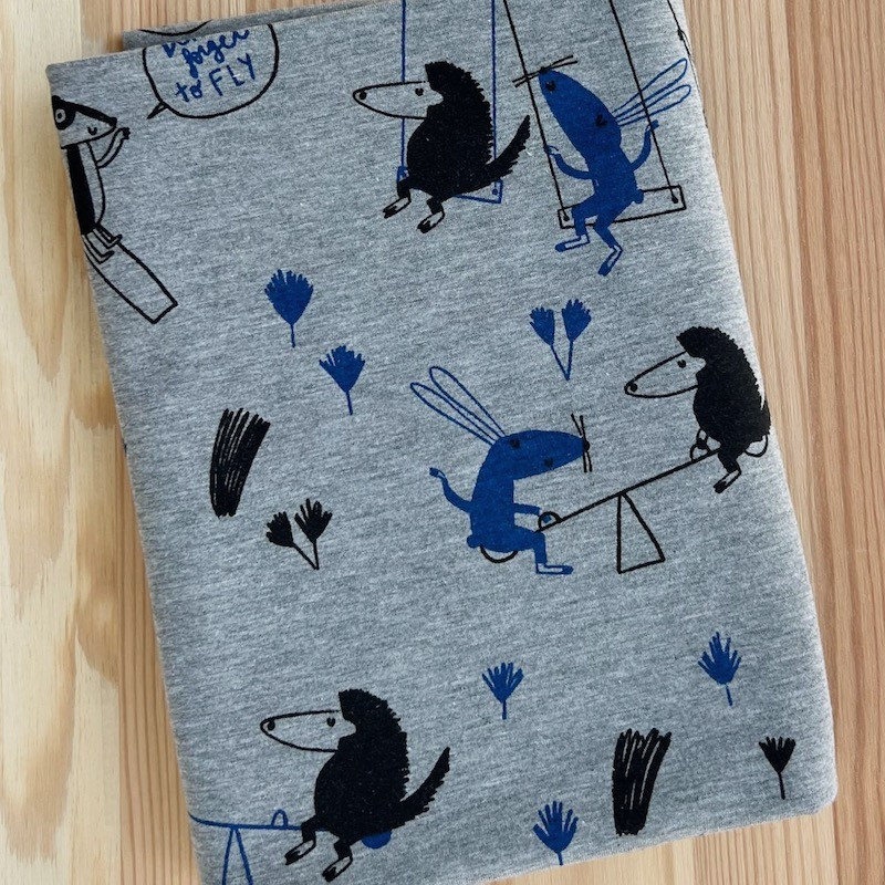 Cotton jersey knit fabric, sold by meter. Animal print. Katia fabrics.