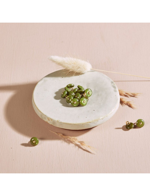 Jewel knopf Atelier Brunette - Matcha Leaf