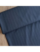 Anzugwoll - schwarz, blau gestreift