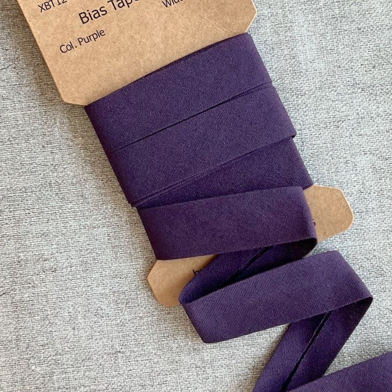 Cotton bias tape - Purple