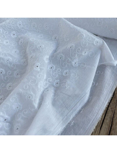 Broderie Anglaise - Blanc