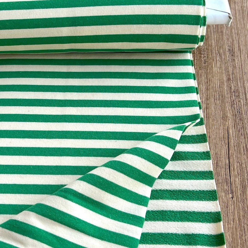 Summer Stripes - Green, ecru
