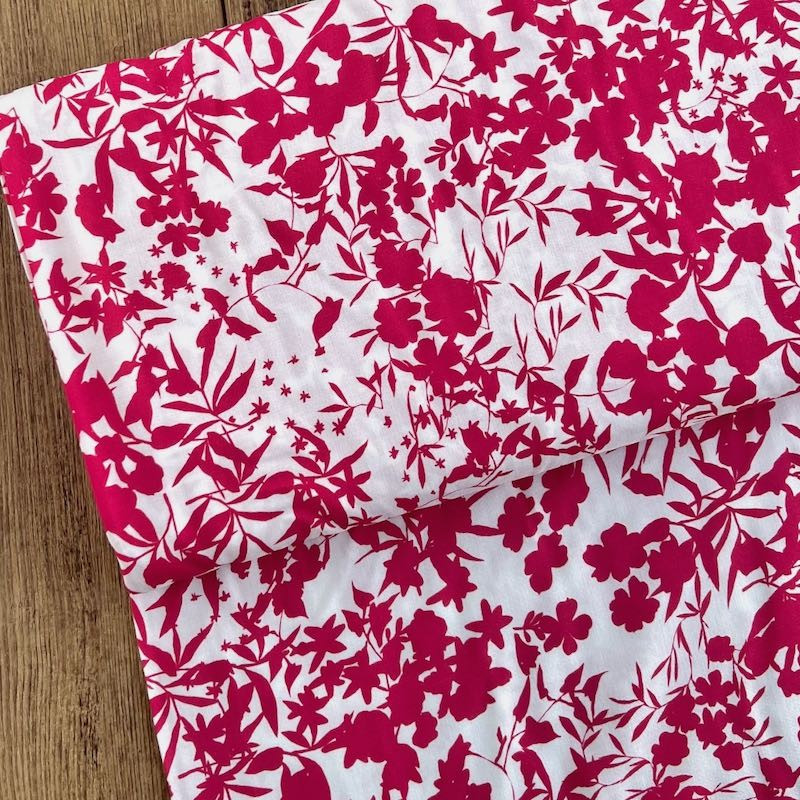 Viscose Red flowers